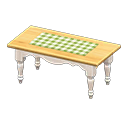 mesa alargada rústica [Blanco] (Blanco/Verde)