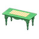 mesa alargada rústica [Verde] (Verde/Amarillo)