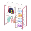 midsized clothing rack [Pastel] (White/Colorful)