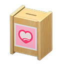 donation box [Light brown] (Beige/Pink)