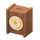 donation box [Brown] (Brown/Yellow)
