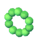 corona musgo luminoso [Turquesa] (Verde/Verde)