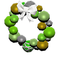 corona bolas decorativas [Verde claro] (Verde/Gris)