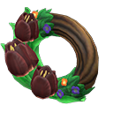 Animal Crossing New Horizons Dark Tulip Wreath Image