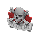placa pirata [Blanco] (Blanco/Rojo)