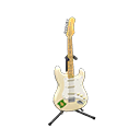 Rock-Gitarre [Schickes Weiß] (Weiß/Grün)