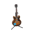 elektrische gitaar [Zonnestraal] (Bruin/Lichtblauw)