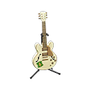 electric guitar [Chic white] (White/Green)