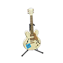 elektrische gitaar [Chic wit] (Wit/Lichtblauw)