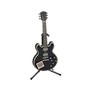 elektrische gitaar [Kosmoszwart] (Zwart/Wit)