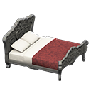 elegant bed: (Silver) Gray / Red