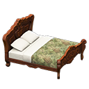 elegant bed: (Brown) Brown / Green