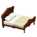 elegant bed: (Brown) Brown / White