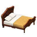 elegant bed: (Brown) Brown / Orange