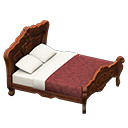 elegant bed: (Brown) Brown / Red