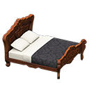 elegant bed: (Brown) Brown / Black