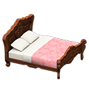 elegant bed: (Brown) Brown / Pink