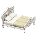 elegant bed: (White) White / White