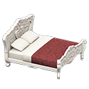 elegant bed: (White) White / Red