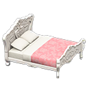 elegant bed: (White) White / Pink