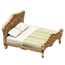 elegant bed: (Light brown) Beige / White