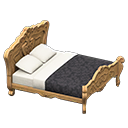 elegant bed: (Light brown) Beige / Black
