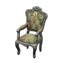 elegant chair: (Silver) Gray / Green