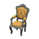 elegant chair: (Silver) Gray / Orange