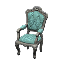 elegant chair: (Silver) Gray / Aqua