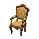 elegant chair: (Brown) Brown / Orange