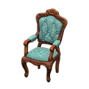 elegant chair: (Brown) Brown / Aqua