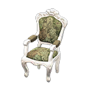 elegant chair: (White) White / Green