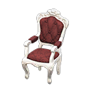 elegant chair: (White) White / Red