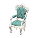 elegant chair: (White) White / Aqua