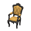 elegant chair: (Black) Black / Orange