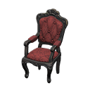 elegant chair: (Black) Black / Red