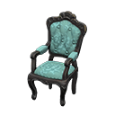elegant chair: (Black) Black / Aqua