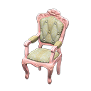 elegant chair: (Pink) Pink / White