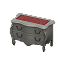 elegant dresser: (Silver) Gray / Red