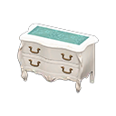 elegant dresser: (White) White / Aqua