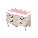 elegant dresser: (White) White / Pink