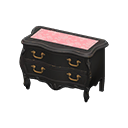 elegant dresser: (Black) Black / Pink
