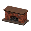 fireplace: (Dark brown) Brown / Brown