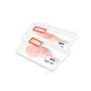 Lebensmittelschalen-Set [Stachelmakrele] (Weiß/Rot)