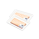 Lebensmittelschalen-Set [Weißfischsteak] (Weiß/Orange)