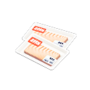 Lebensmittelschalen-Set [Weißfischsteak] (Weiß/Rot)