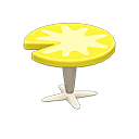 荷叶桌 [黄色] (黄色/白色)