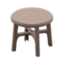 mesa de plástico [Marrón] (Marrón/Marrón)