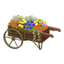 carro de flores [Marrón oscuro] (Marrón/Multicolor)
