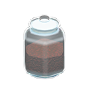 glass jar [Coffee beans] (White/Brown)